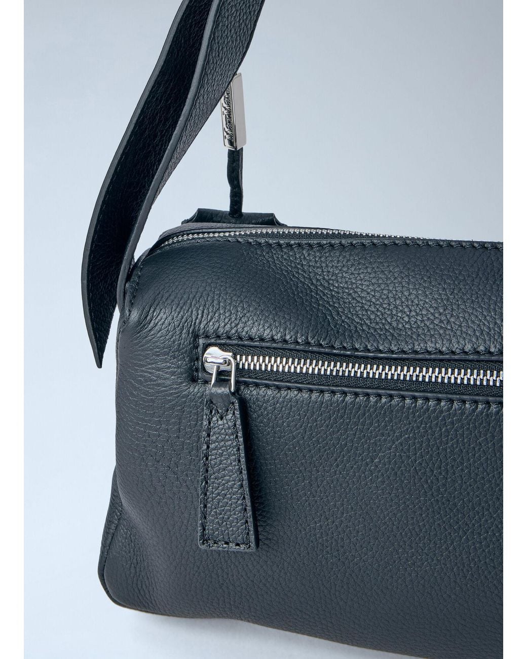 Max Mara Blue Logo Printed Shoulder Bag