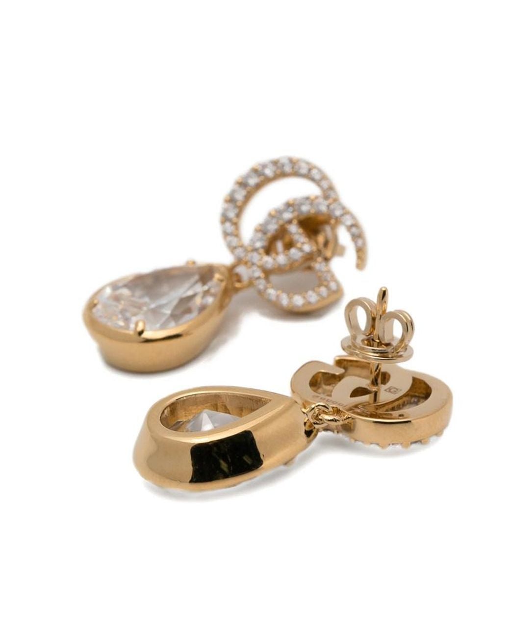 Gucci White Gg Earrings