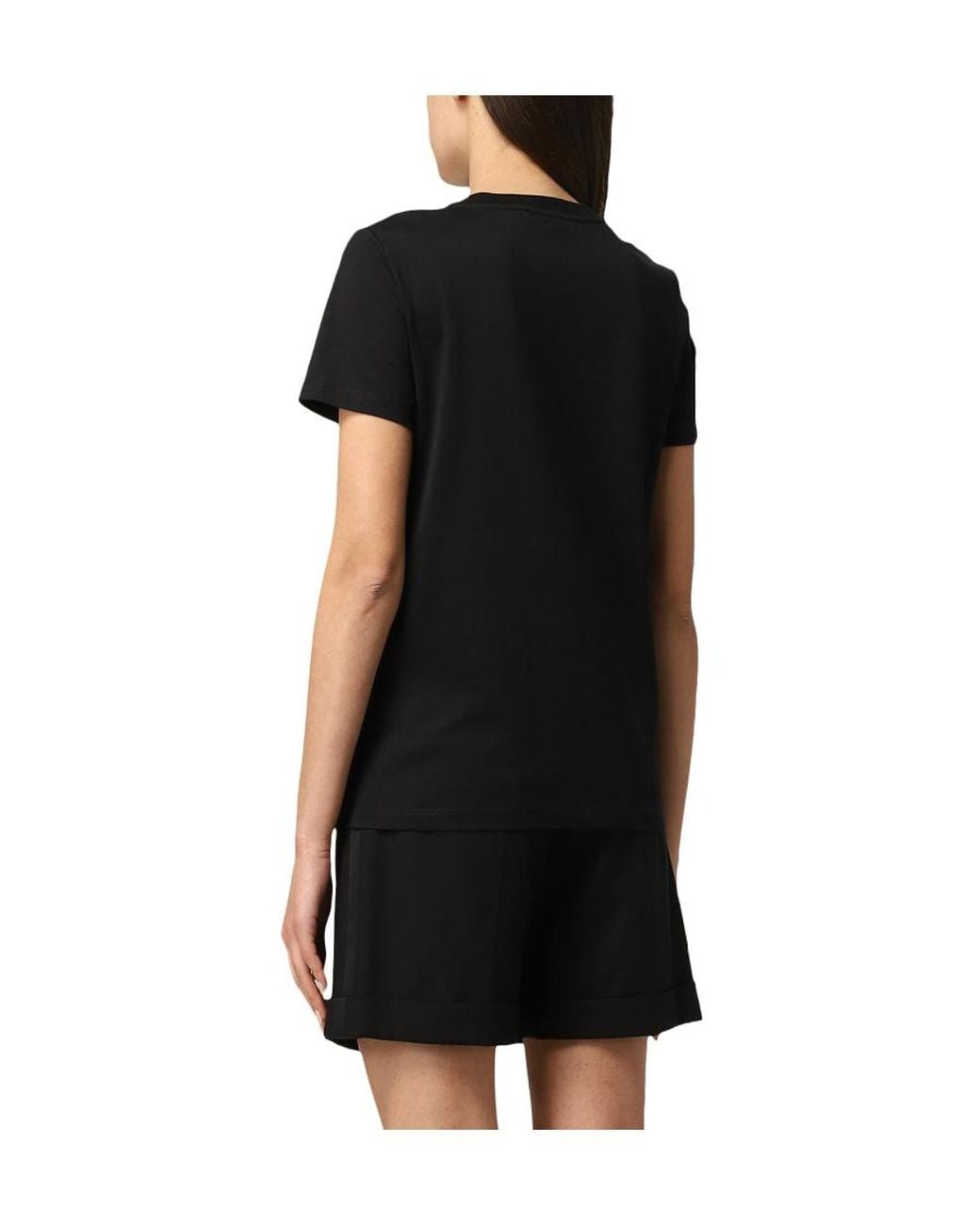 Max Mara Black Logo Crew Neck Short Sleeve T-Shirt