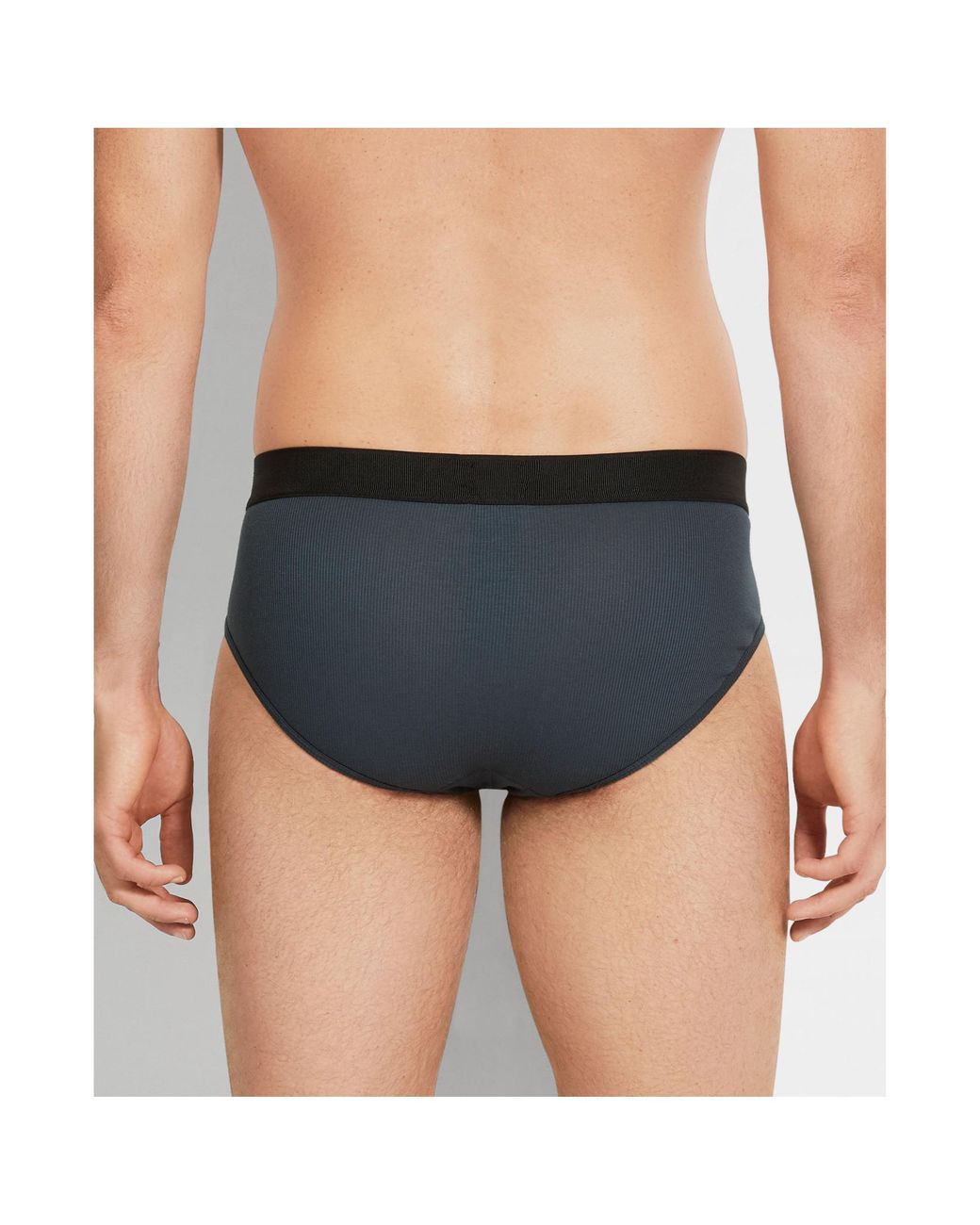 Zegna Black Cotton Blend Briefs for men