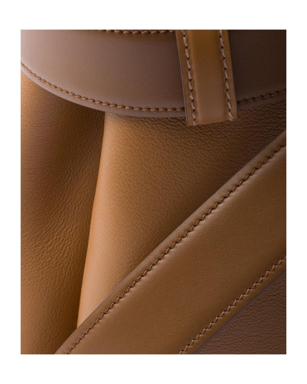 Prada Brown Belted Open-Top Medium Handbag
