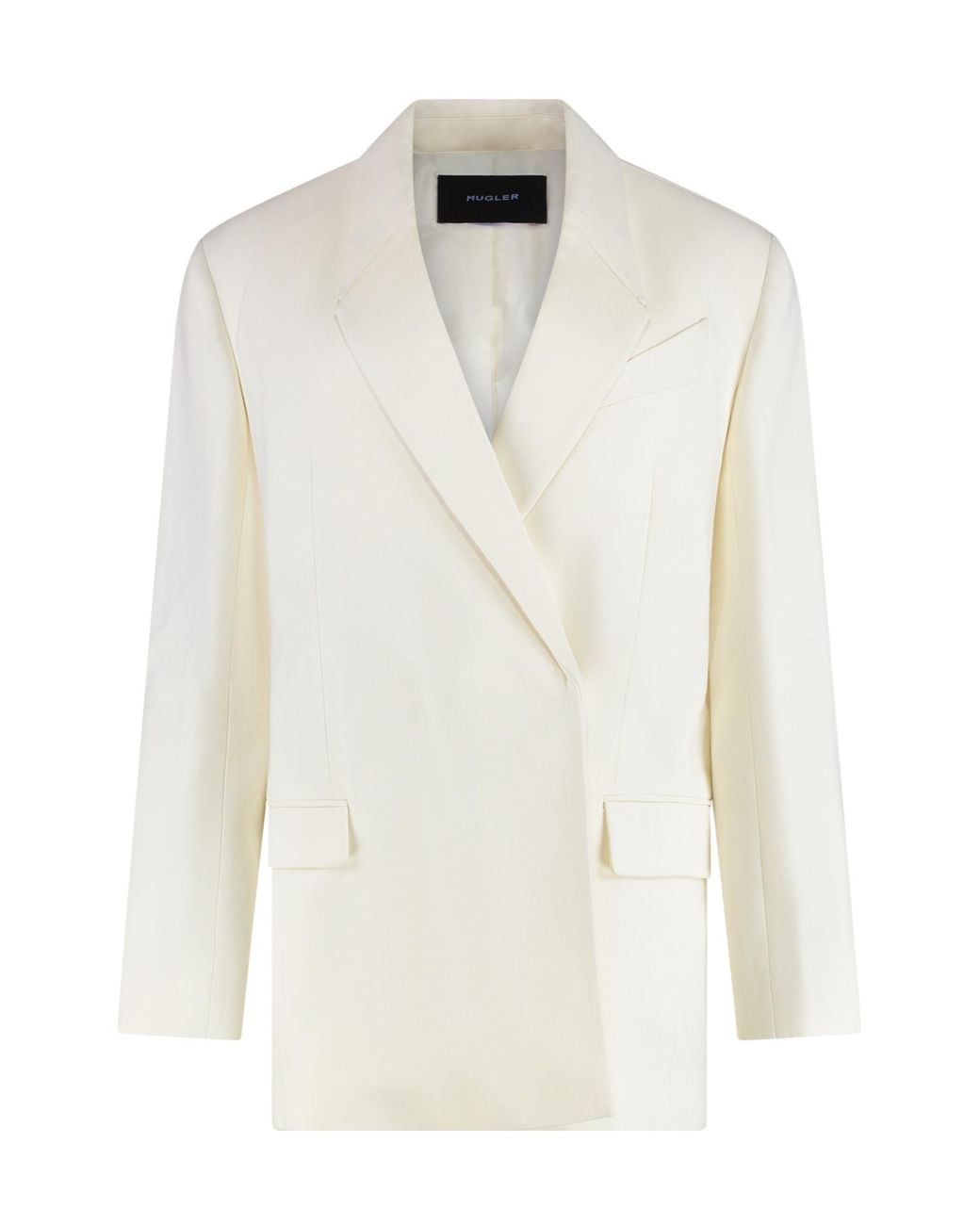 Mugler White ミュグレー ダブルブレストジャケット