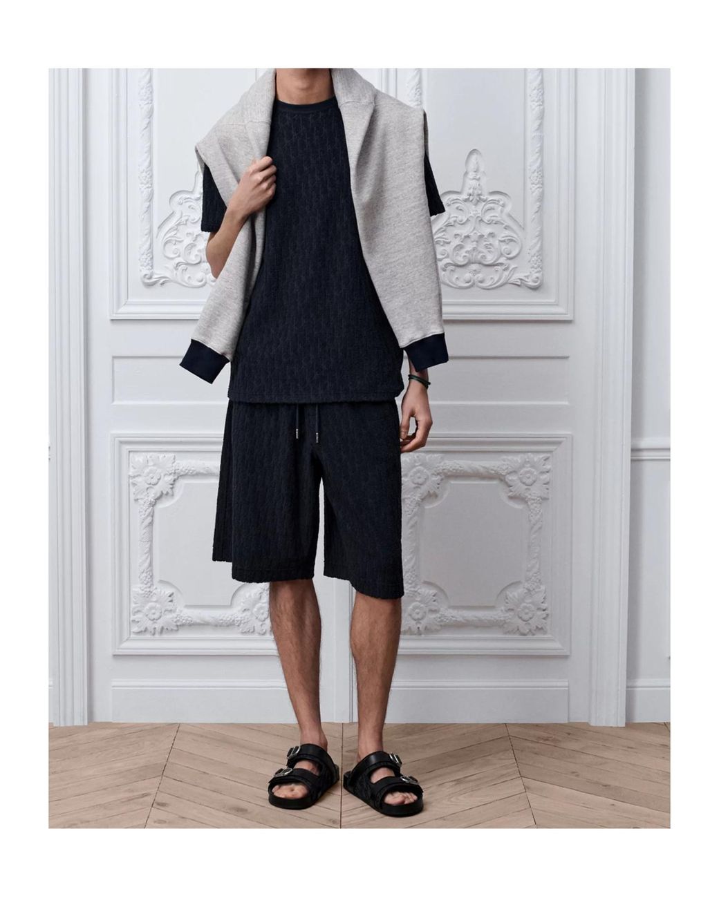 Dior Blue Oblique Bermuda Shorts for men
