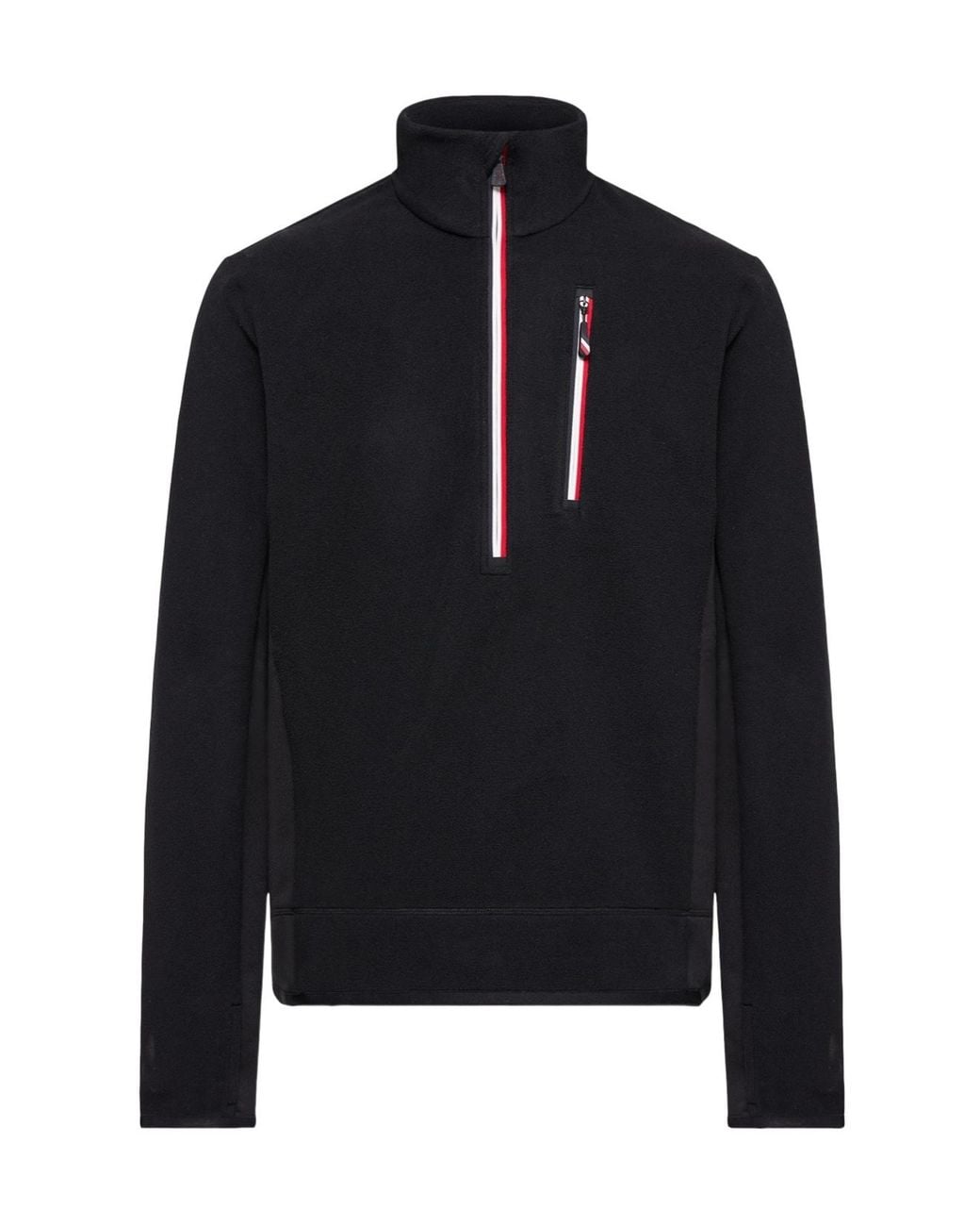 Moncler Blue Half-Zip Turtleneck for men
