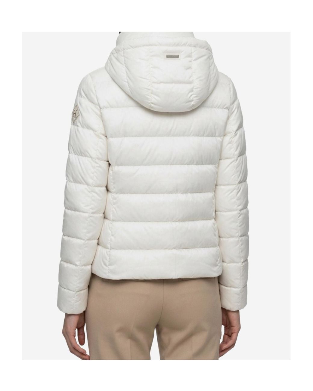 Herno White Long-Sleeved Down Jacket