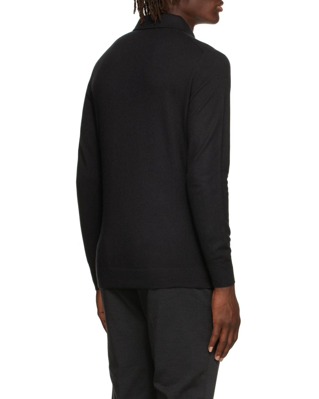 Loro Piana Black Slim Polo Shirt for men