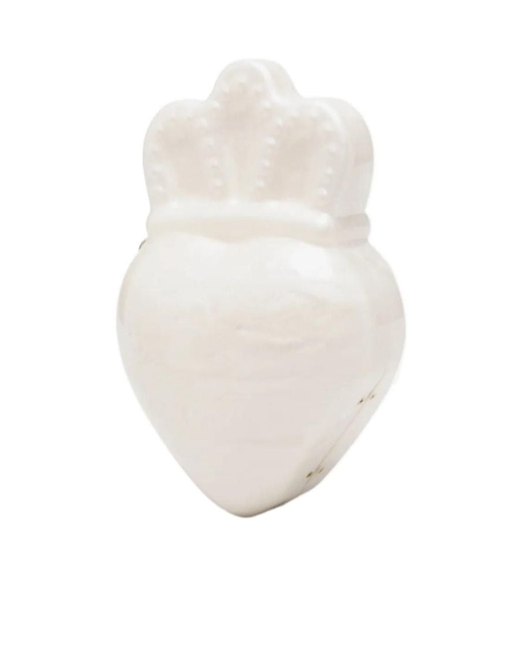 Simone Rocha White Embellished Crossbody Claddagh Bag