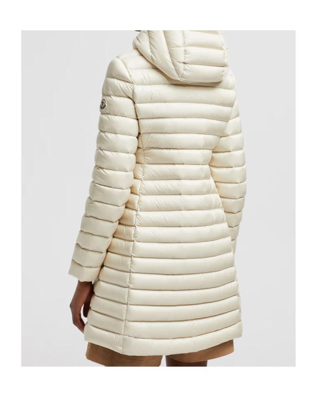 Moncler White Igelong Hooded Long Down Jacket