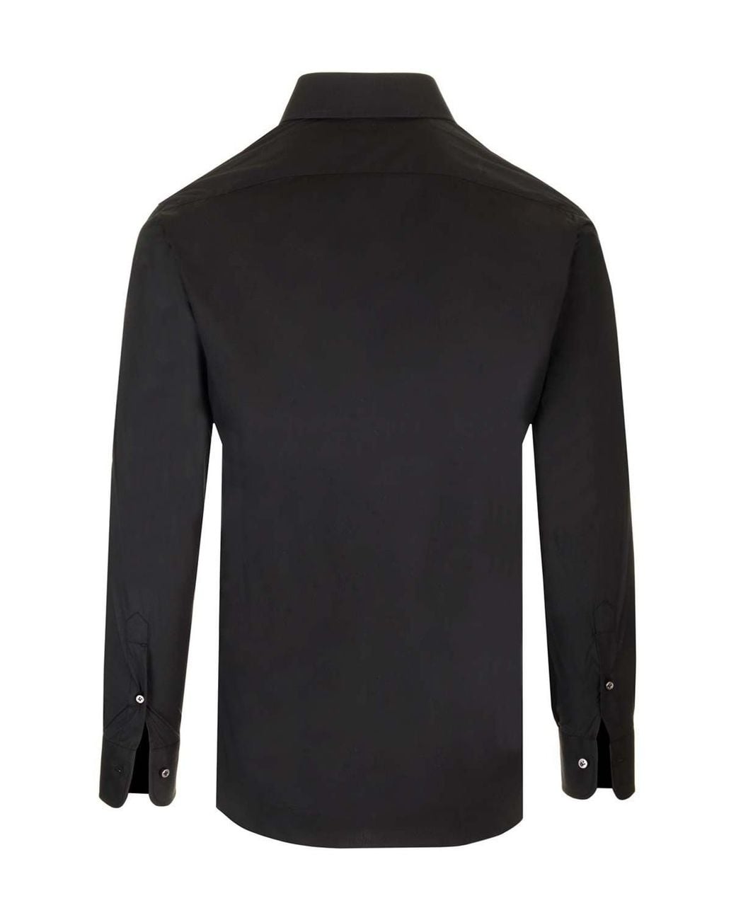 Barba Napoli Black Straight-Hem Slim-Fit Shirt for men