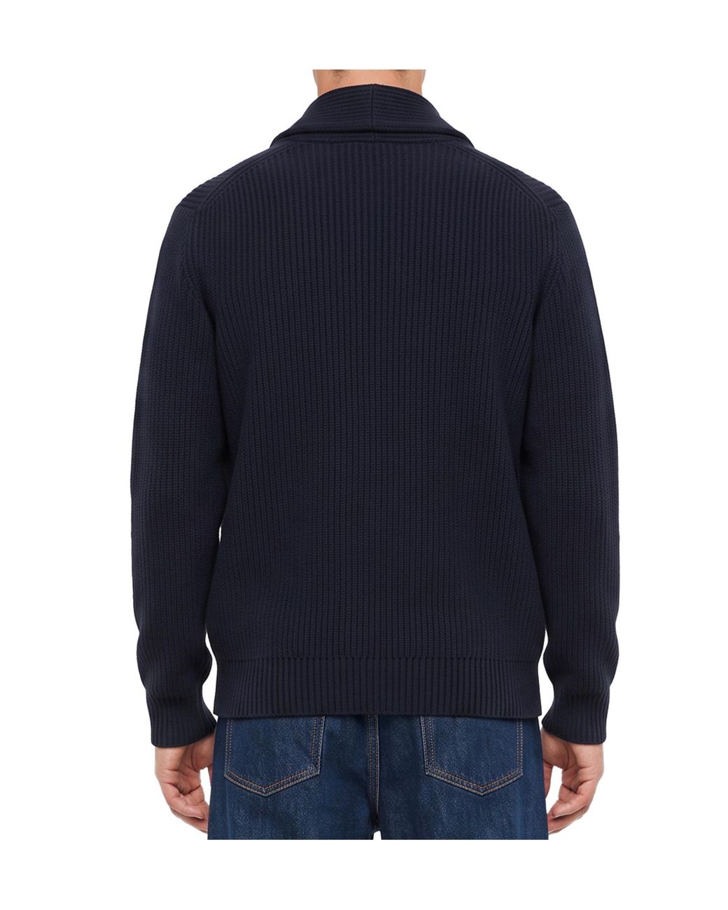 Soeur Blue Jasper Zip-Up High Neck Knitted Sweater