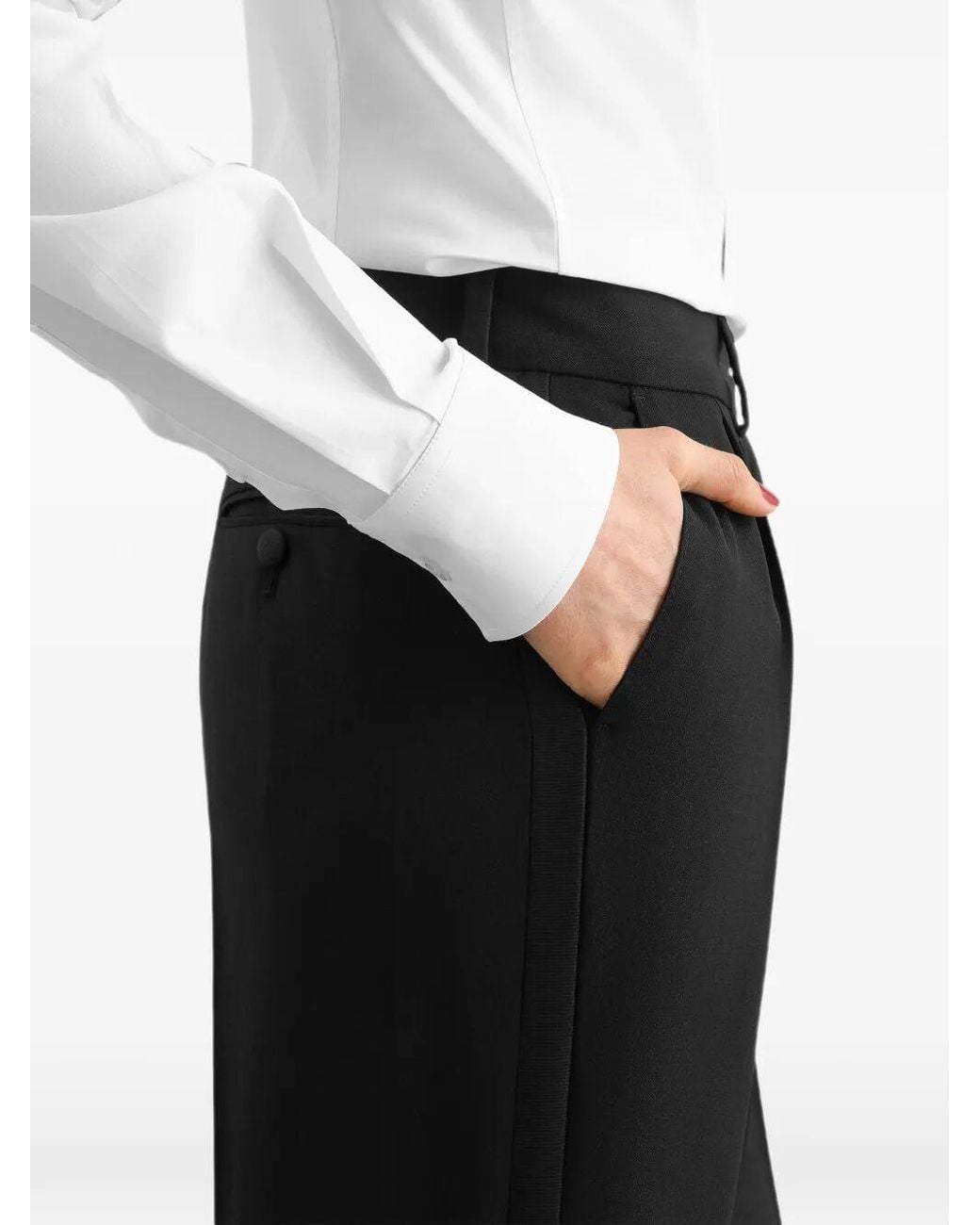 Dolce & Gabbana Black Wool Tailored Pants