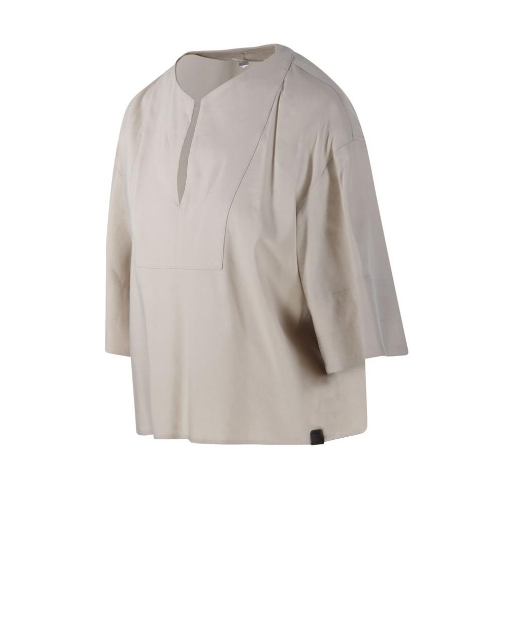 Max Mara White Sospiro V-Neck Top