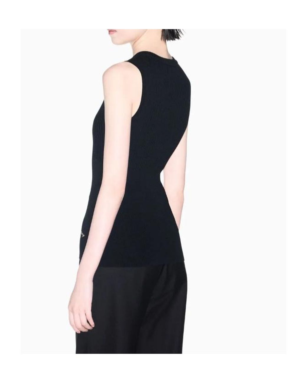 ARMANI EXCHANGE Black Slim-Fit Knit Top