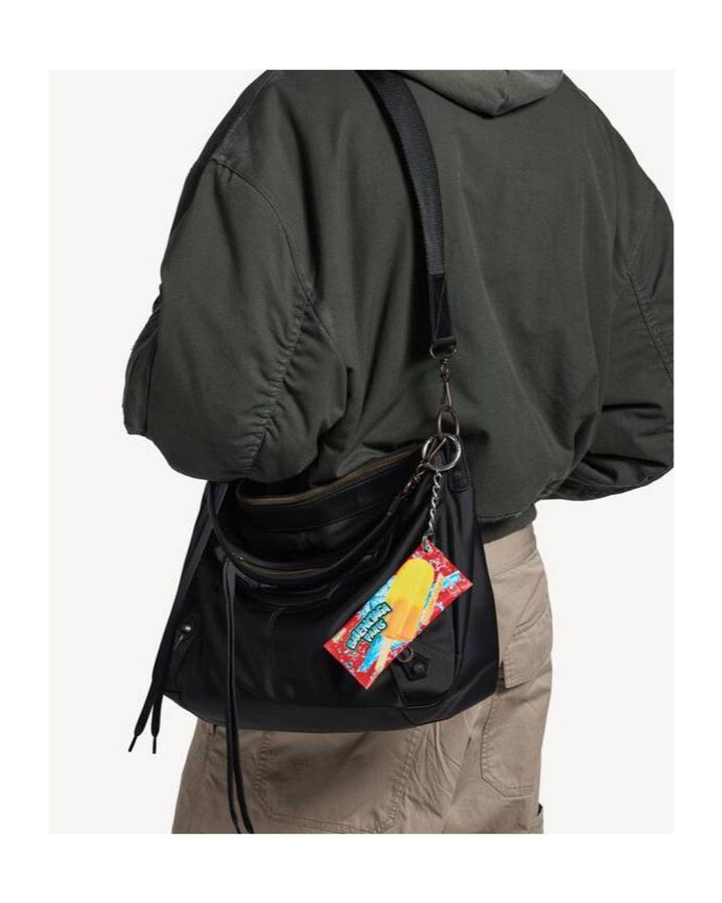 Balenciaga White Ice Cream Pouch Keyring for men