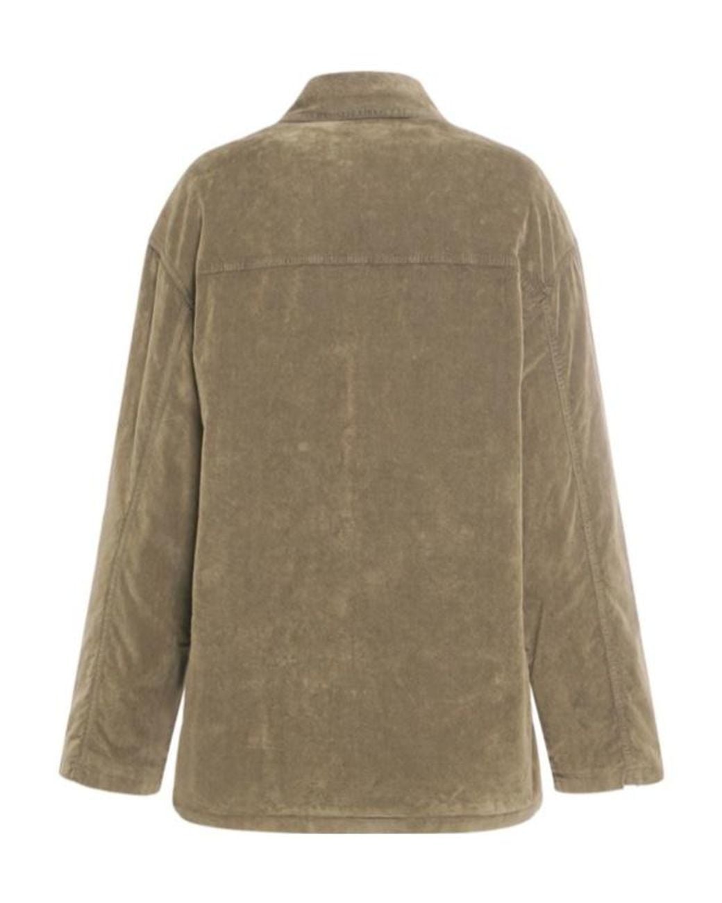Blumarine Green Velvet Oversized Jacket W/ Pockets