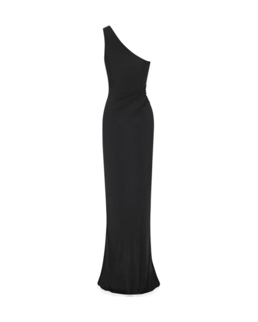 Saint Laurent Black One-Shoulder Long Dress