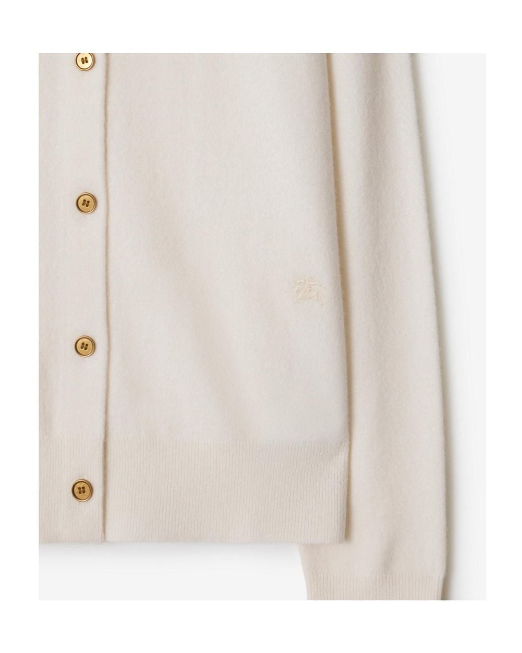 Burberry White Clara Button-Up Cardigan