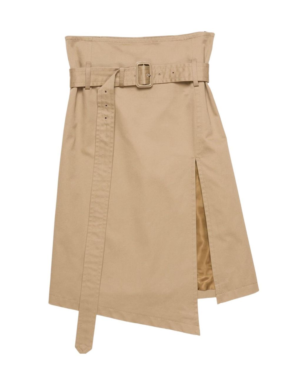 Acne Natural Belted Twill Skirt