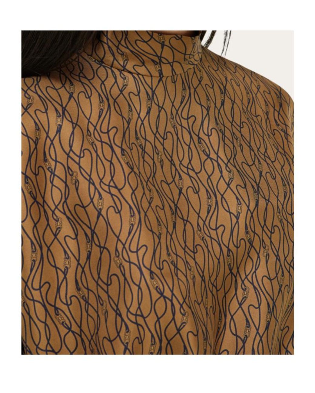 Ferragamo Brown Silk Shirt With Side Knot