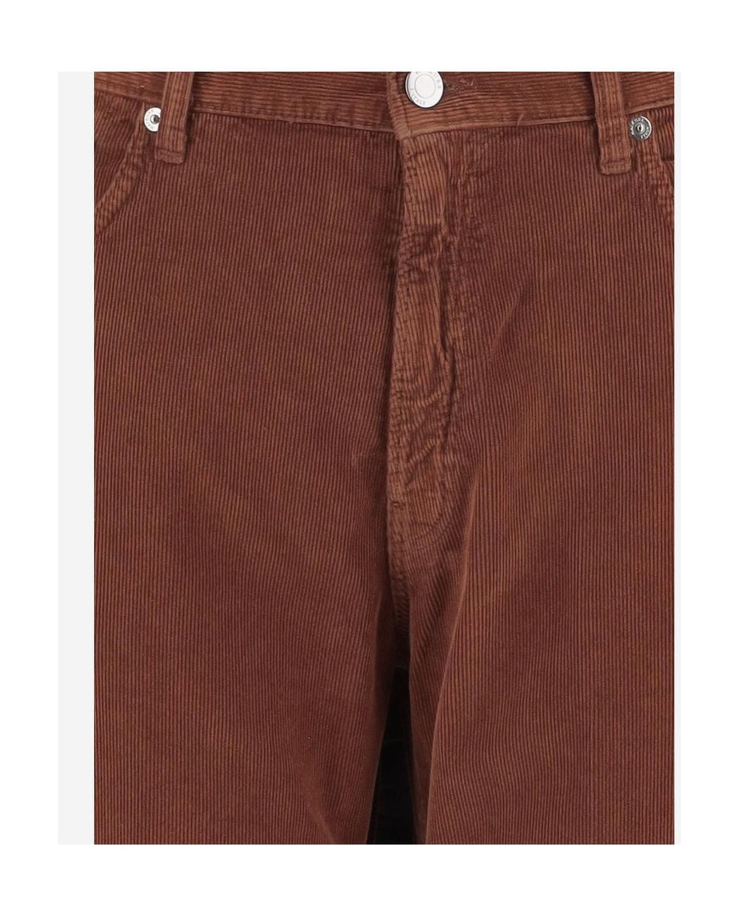 Haikure Brown Ribbed Five-Pocket Pants