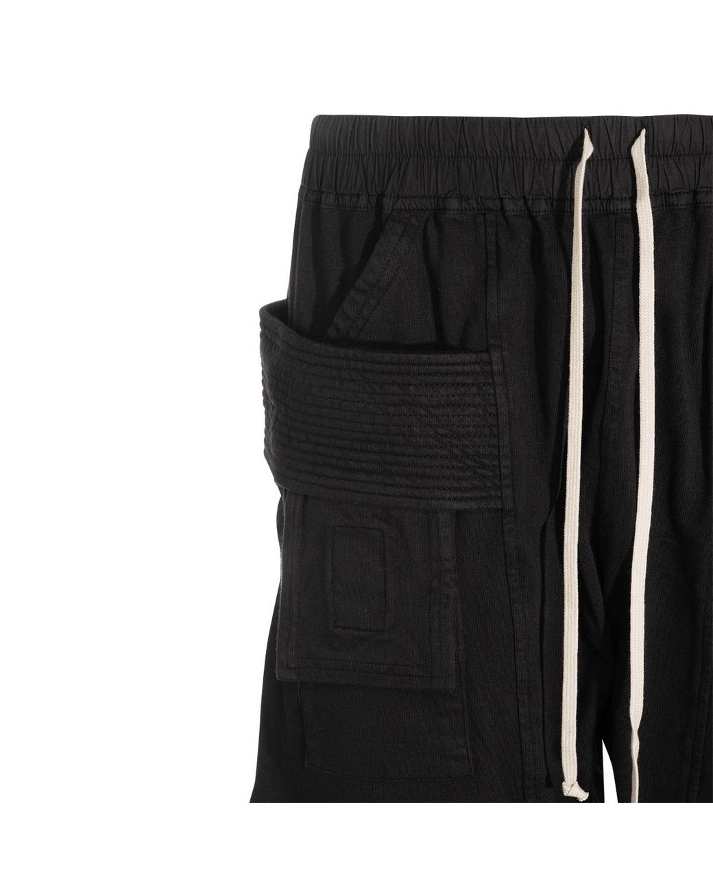 Rick Owens Black Drawstring Trousers for men