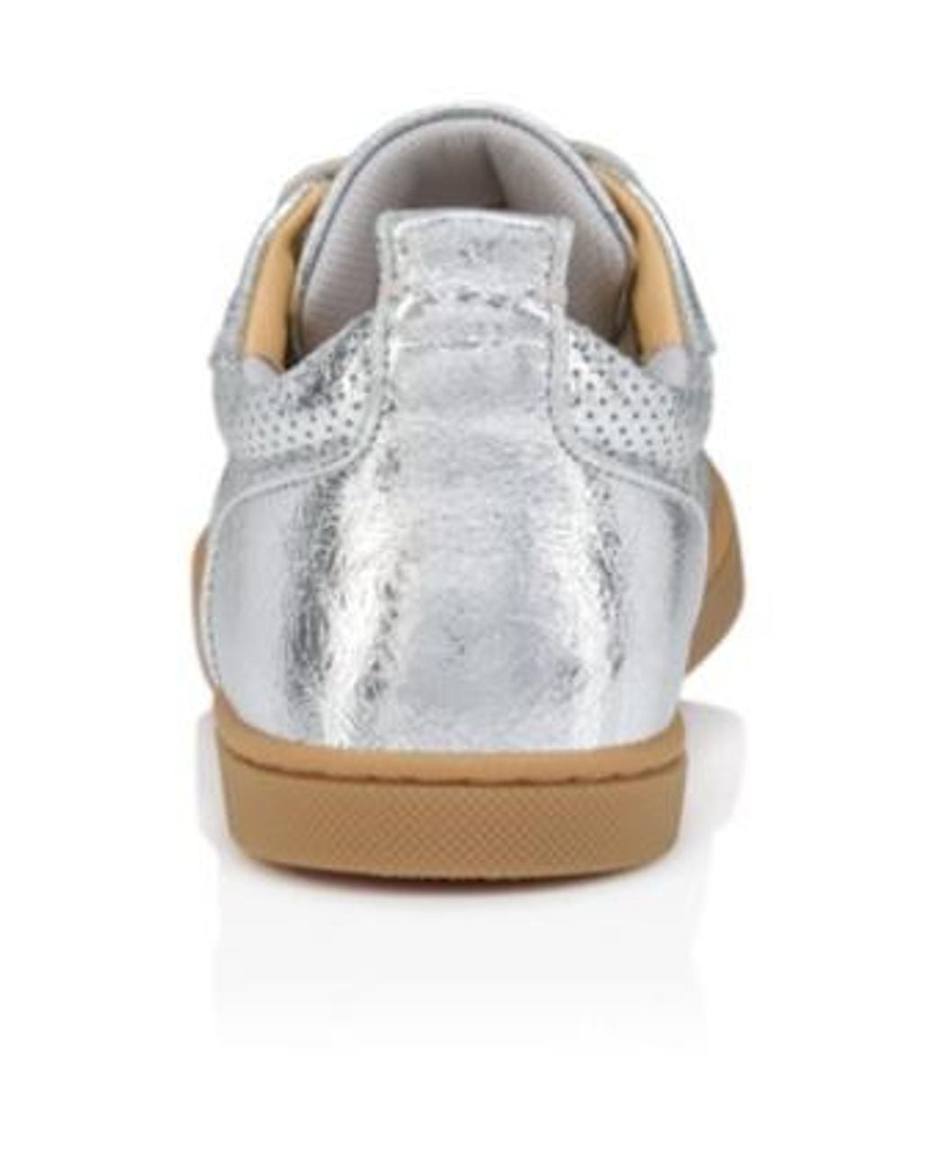 Christian Louboutin White Perforated Leather Trainers