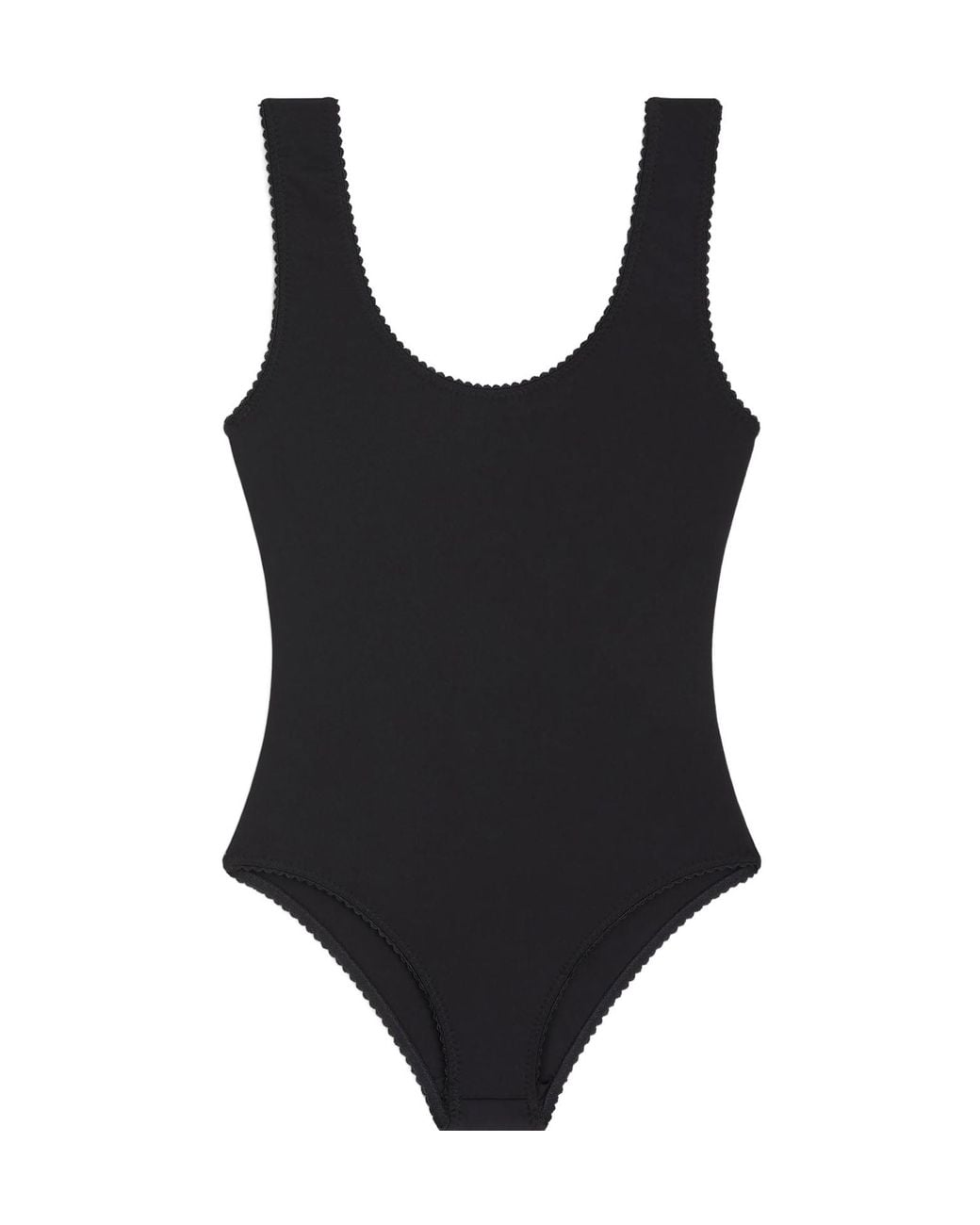 Phoebe Philo Black Scooped One Piece