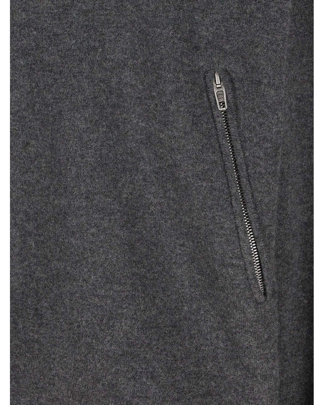 Balenciaga Gray Half-Zip Knitted Jumper