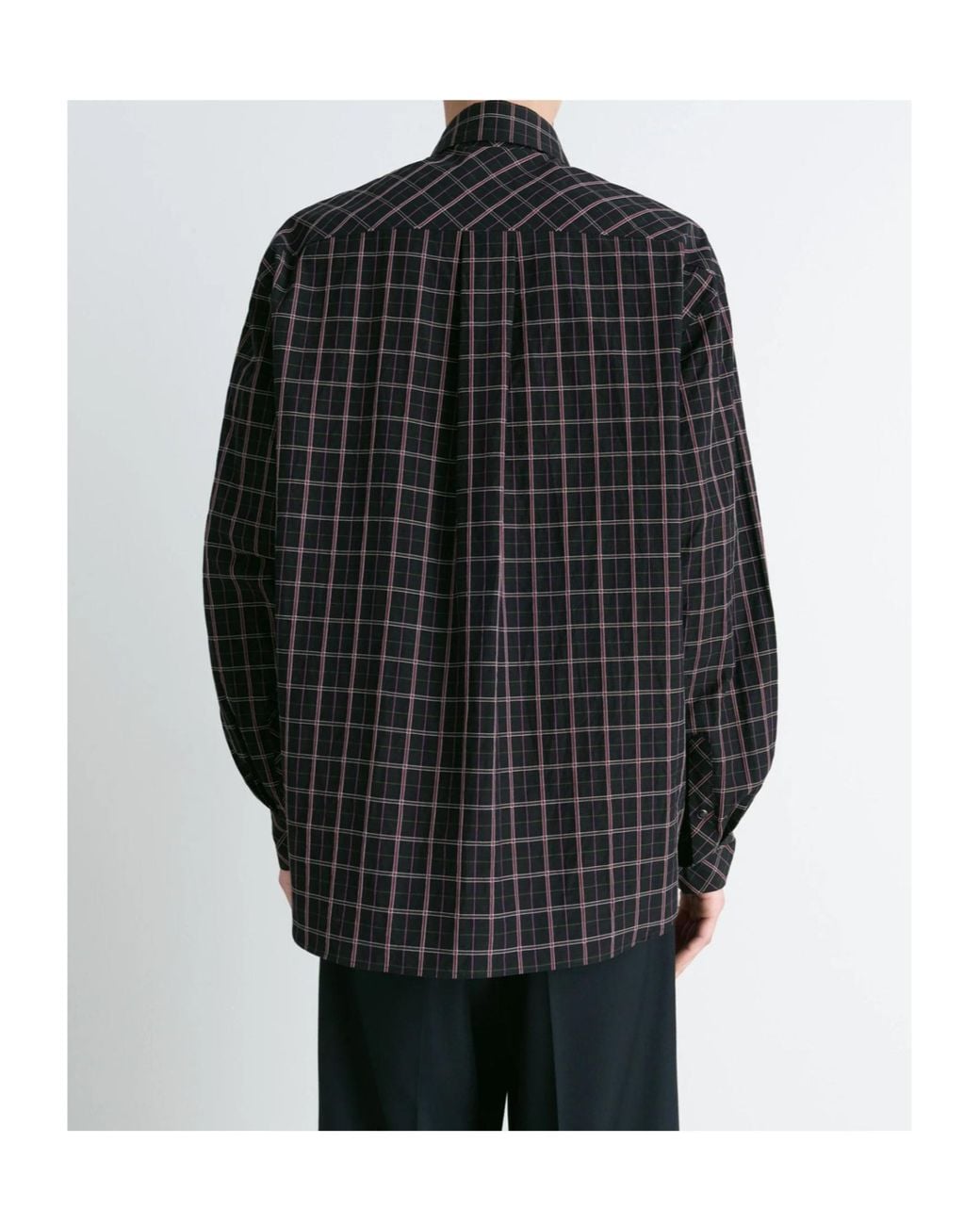 Lemaire Black Check Shirt for men
