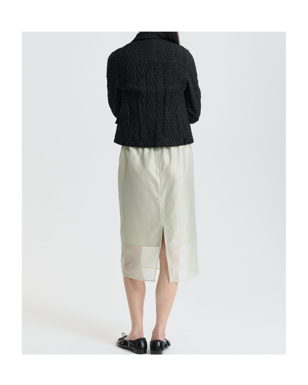 CECILIE BAHNSEN Natural Elastic Waist Midi Skirt