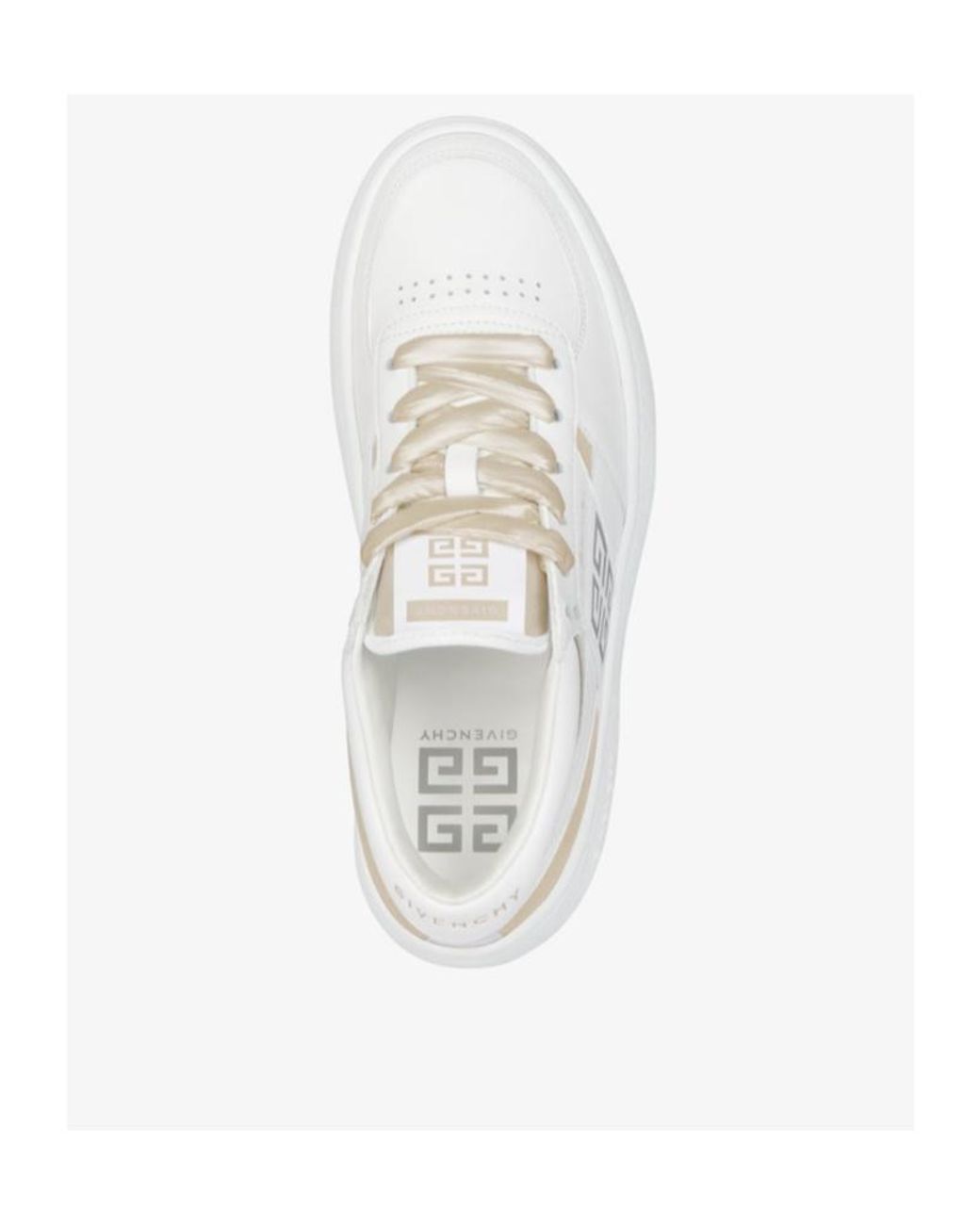 Givenchy White Lace Up Sneakers