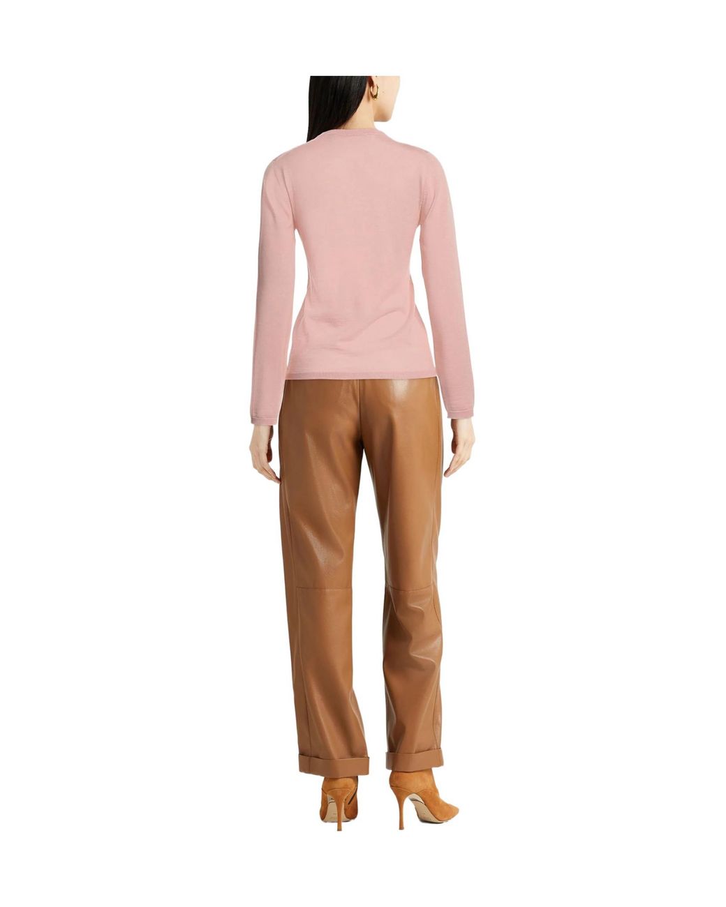 Max Mara Pink Plain Colour Jumpers