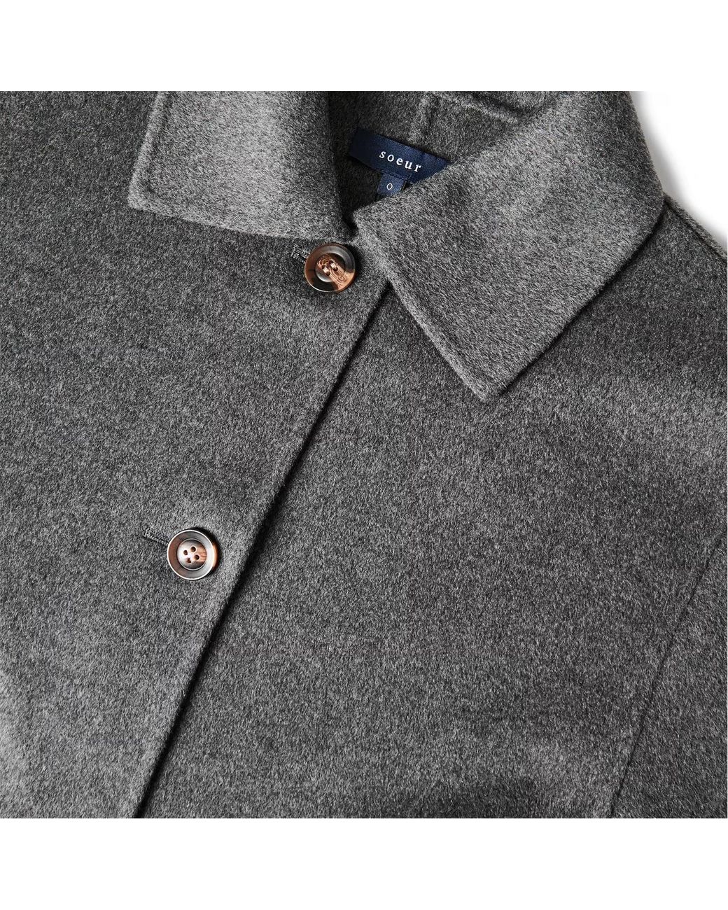 Soeur Black Short-Sleeved Button-Down Jacket
