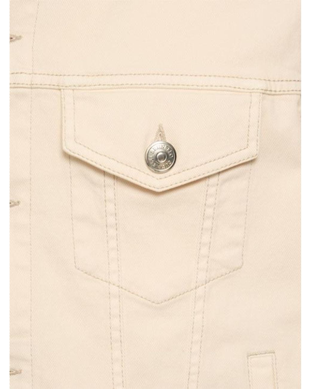 Brunello Cucinelli Natural Long-Sleeve Denim Jacket for men