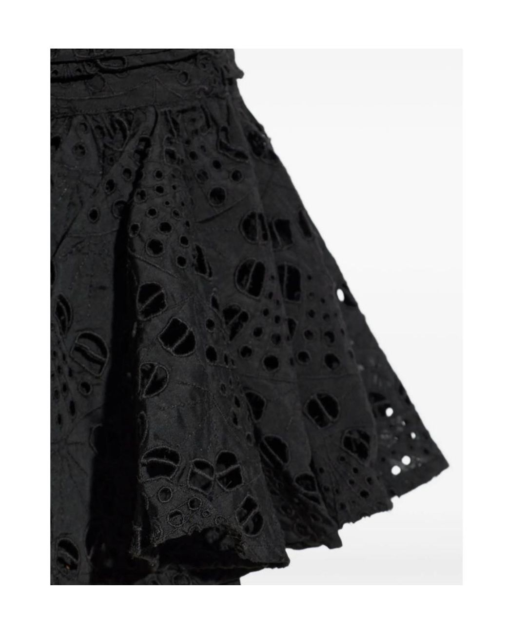 AllSaints Black Dotty Broderie Anglaise Skirt