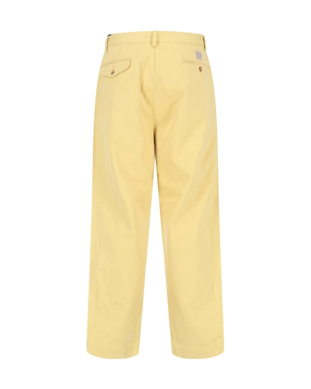 Polo Ralph Lauren Yellow Pleat-Detail High-Waist Trousers for men