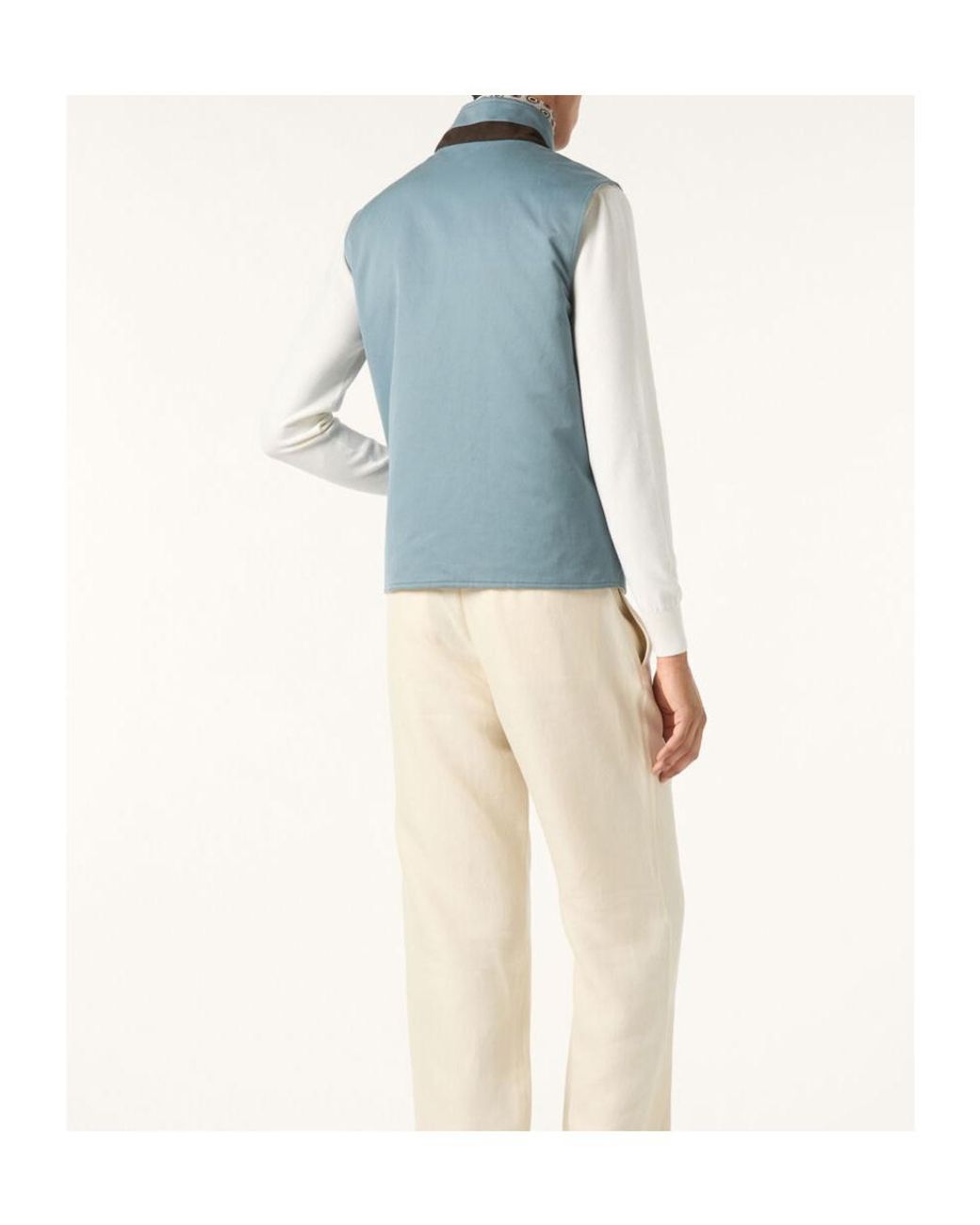 Loro Piana Blue Grian Vest for men