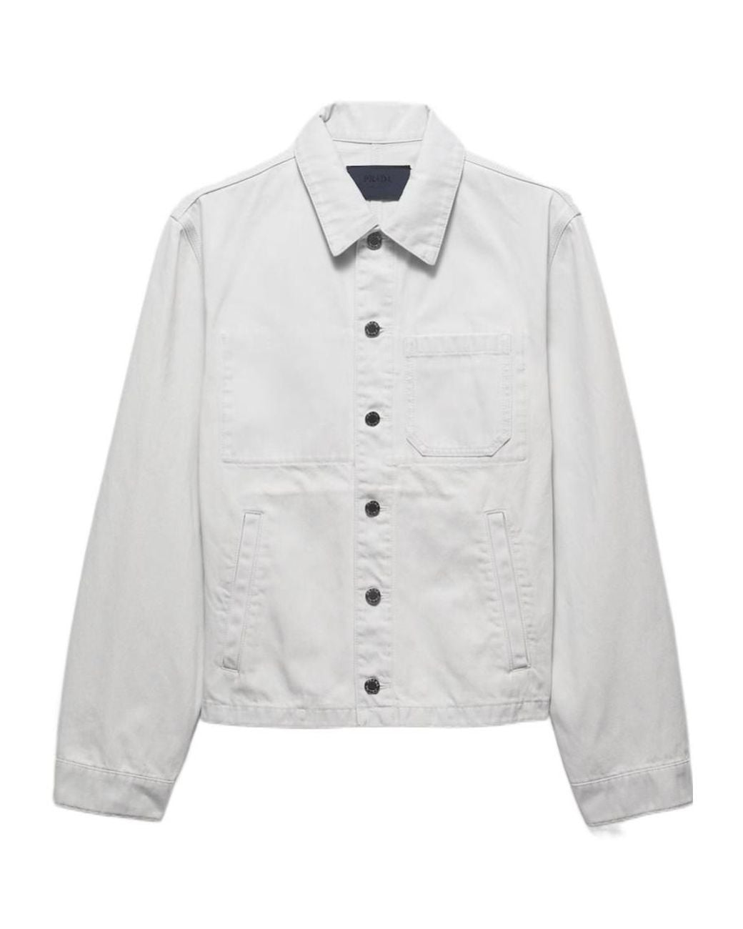 Prada White Denim Blouson Jacket for men