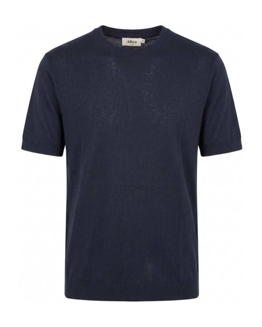 Altea Blue Fine-Knit Short-Sleeve T-Shirt for men
