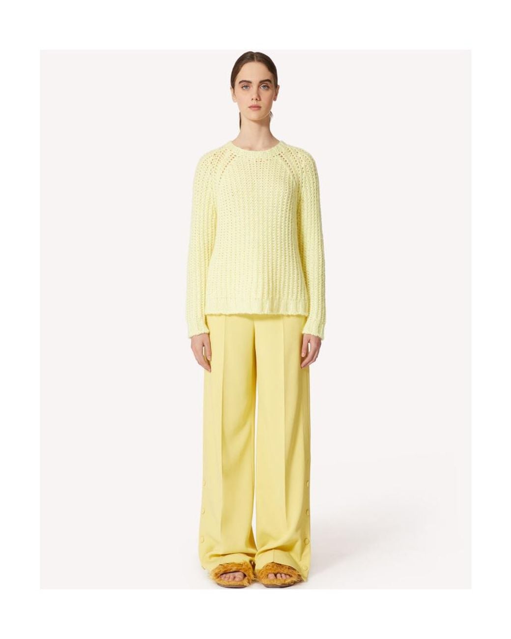RED Valentino Yellow High Waist Tailored Trousers