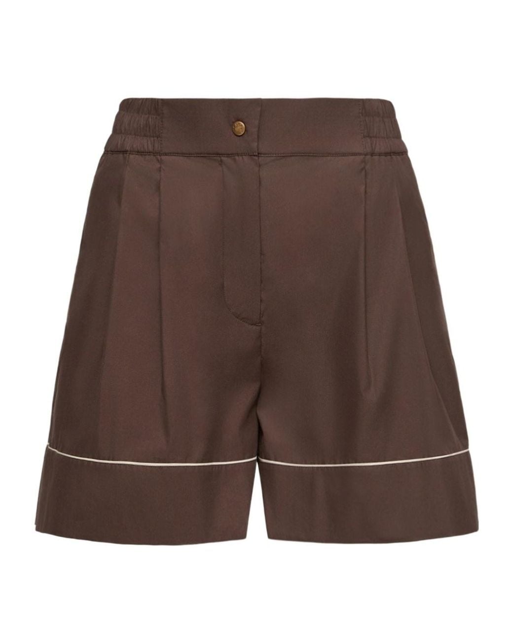 Moncler Brown Tailored Cotton Blend Shorts