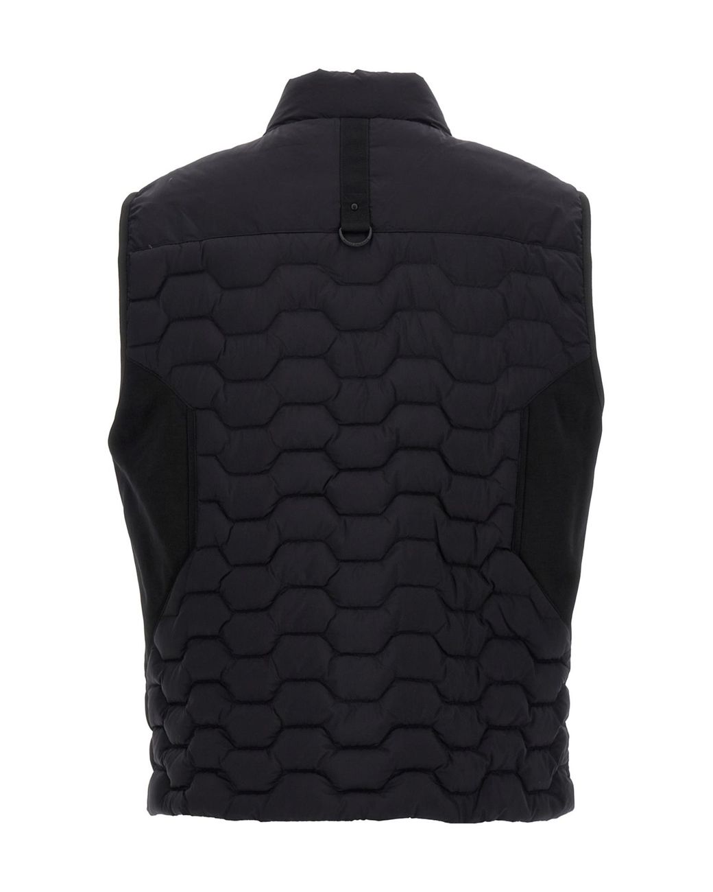 Moose Knuckles Black Granite Logo Plaque Vest for men