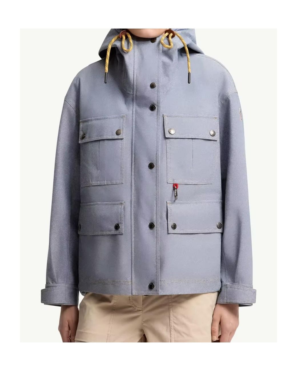 Moncler Blue Grenoble Beziers Chambray Field Jacket