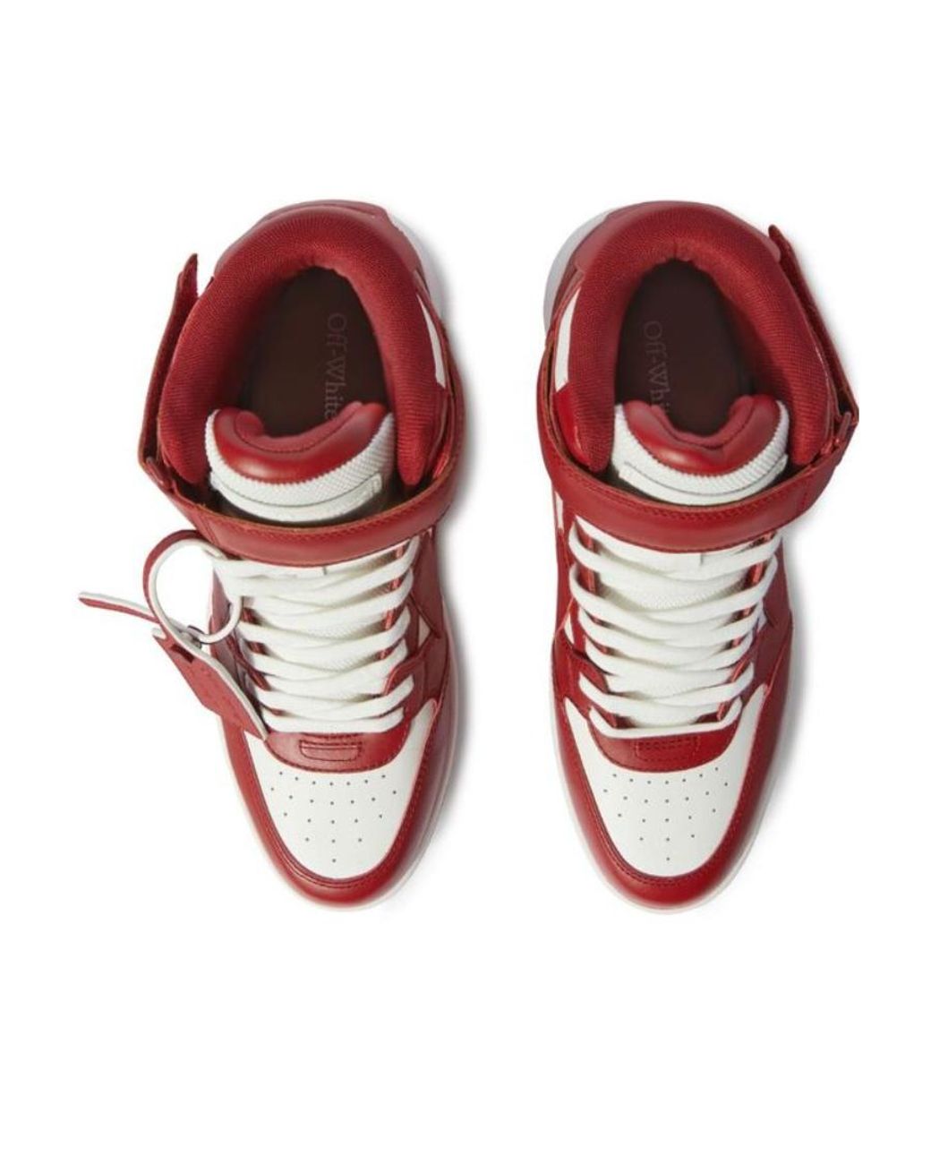Off-White c/o Virgil Abloh Red Out Of Office Mid-Top Sneakers for men