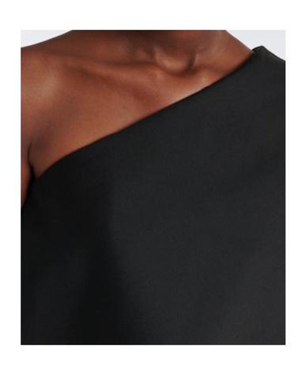 Rohe Black One-Shoulder Caped Wool-Blend Top