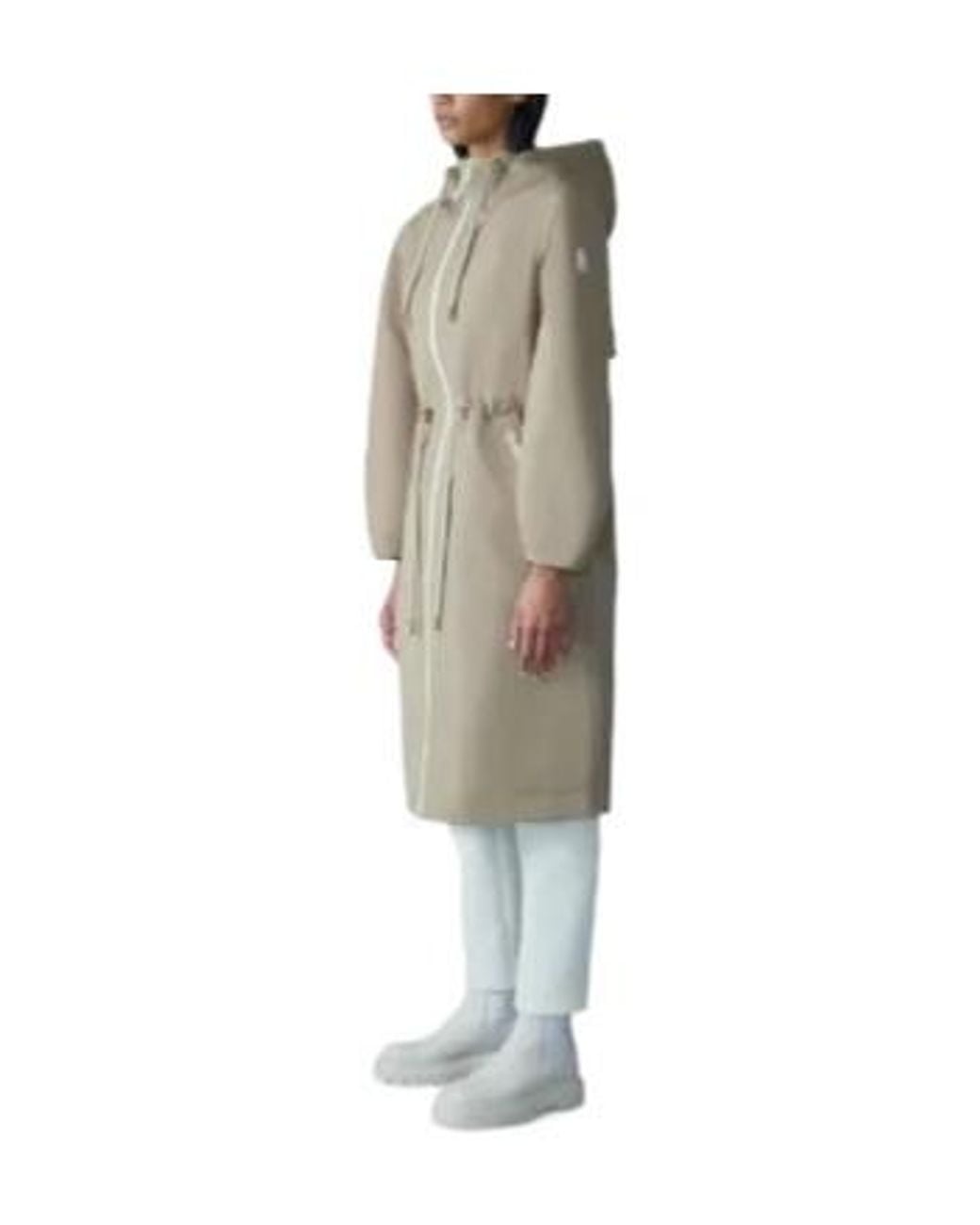 Mackage Natural Mekelle-Z Drawstring Hooded Raincoat