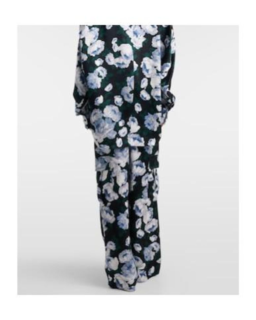 Stella McCartney Blue Printed Satin Pajama Pants