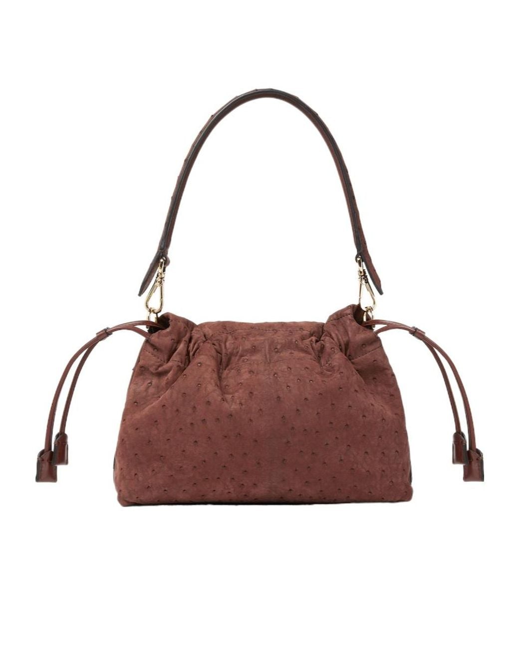 Fendi Brown Ostrich Leather Bag