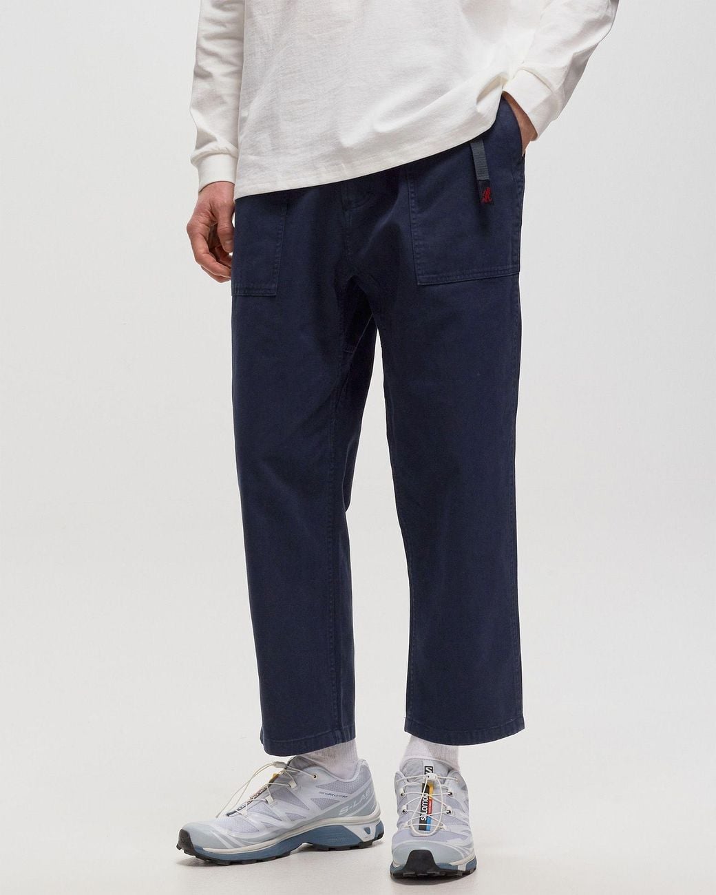 Gramicci Blue Elasticated Drawstring-Waistband Trousers for men