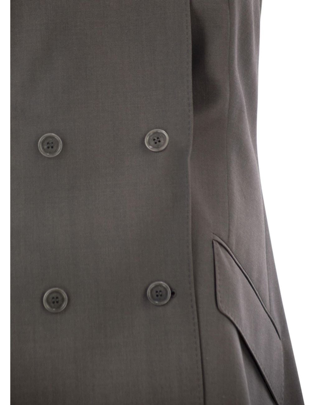 Max Mara Gray Cali Halterneck Sleeveless Blazer